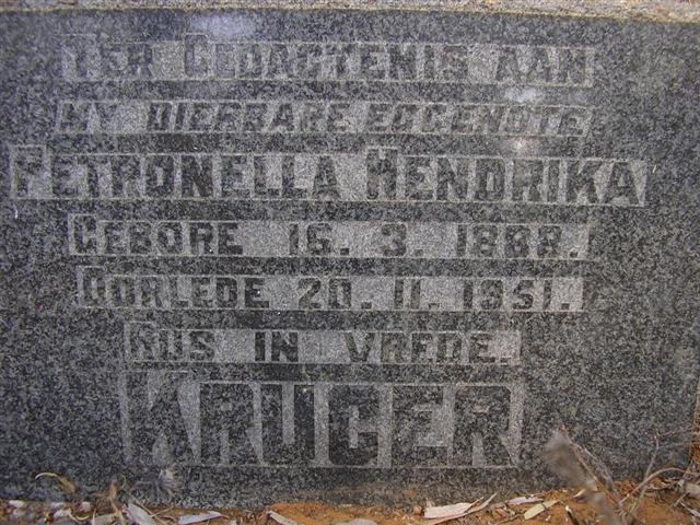 KRUGER Petronella Hendrika 1888-1951