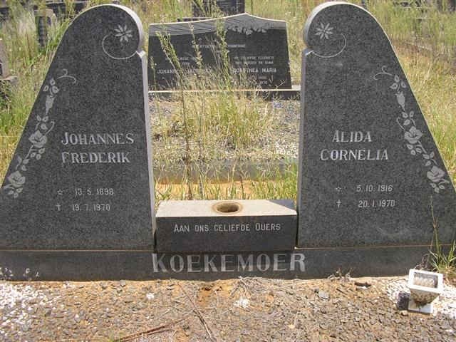 KOEKEMOER Johannes Frederik 1898-1970 &amp; Alida Cornelia 1916-1970