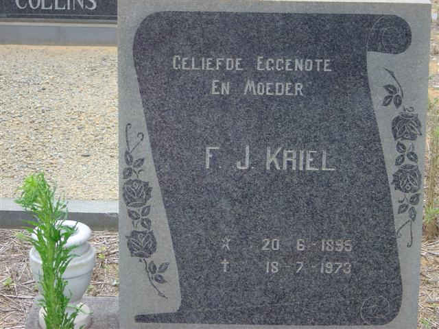 KRIEL F.J. 1895-1973