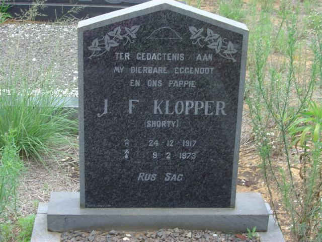 KLOPPER J.F. 1917-1973