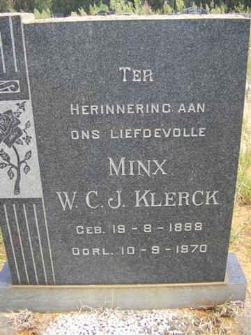 KLERCK W.C.J. 1898-1970