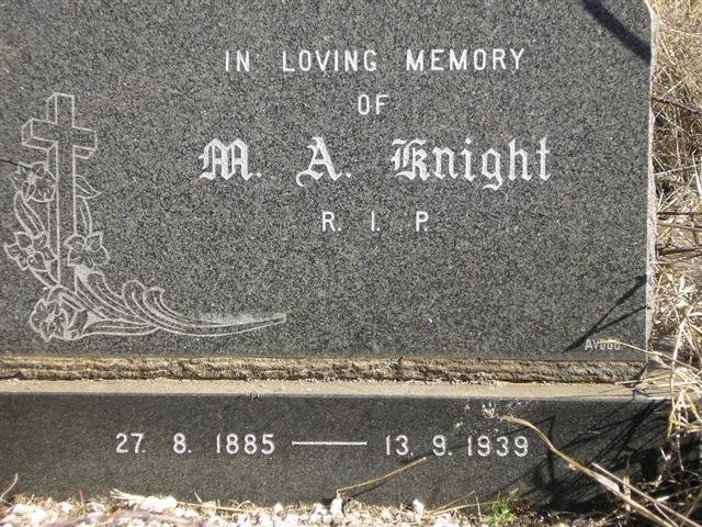 KNIGHT M.A. 1885-1939