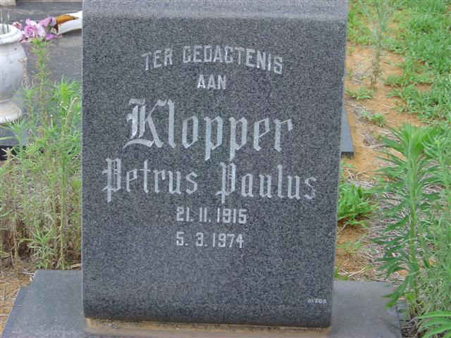 KLOPPER Petrus Paulus 1915-1974