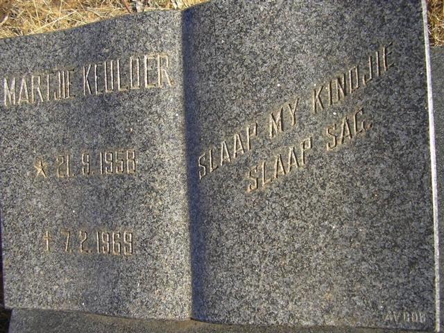 KEULDER Martjie 1958-1969
