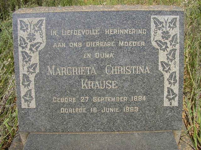 KRAUSE Magrieta Christina 1884-1963