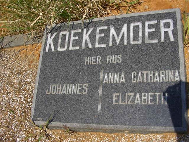 KOEKEMOER Johannes &amp; Anna Catharina Elizabeth