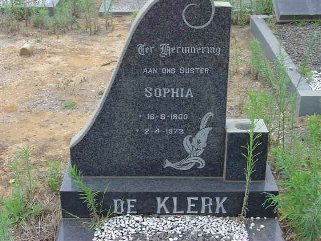 KLERK Sophia, de 1900-1973