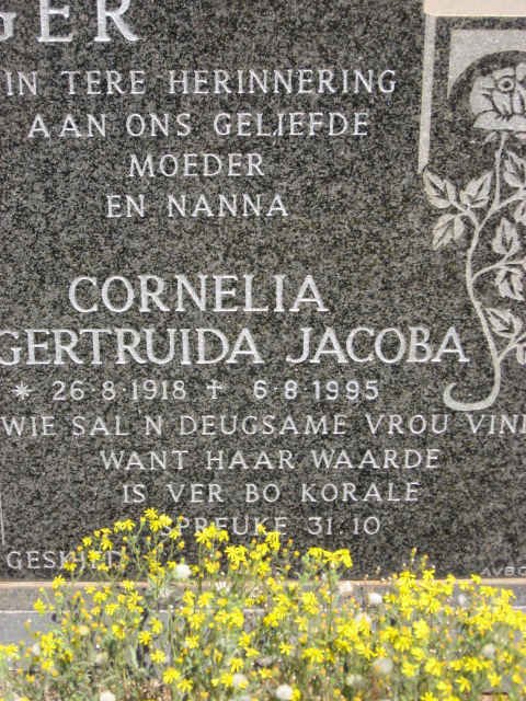 KRÜGER Cornelia Gertruida Jacoba 1918-1995
