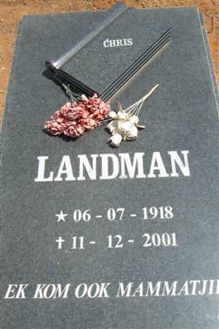 LANDMAN Chris 1918-2001