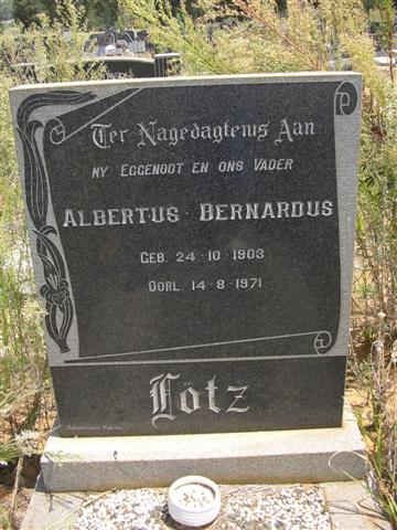 LOTZ Albertus Bernardus 1903-1971