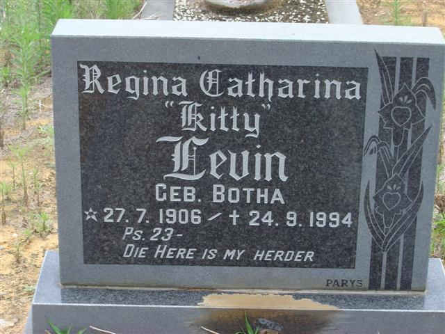 LEVIN Regina Catharina nee BOTHA 1906-1994