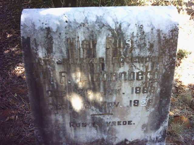 LIEBENBERG H.F. 1869-1928