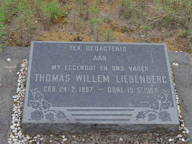 LIEBENBERG Thomas Willem 1897-1968