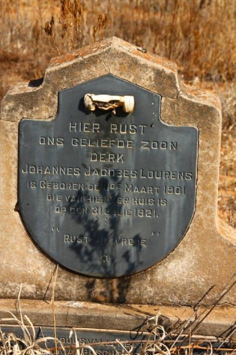 LOURENS Derk Johannes Jacobes 1901-1921