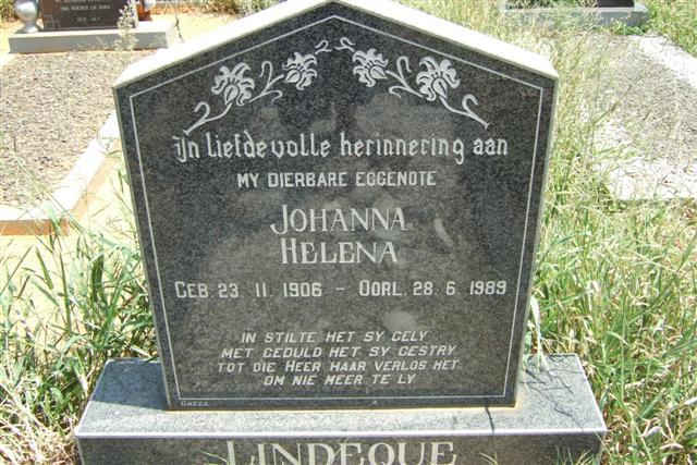LINDEQUE Johanna Helena 1906-1989