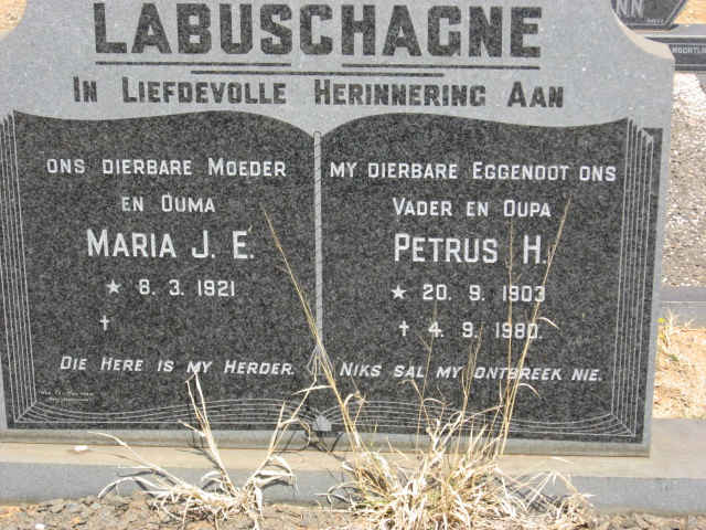 LABUSCHAGNE Petrus H. 1903-1980 &amp; Maria J.E. 1921-