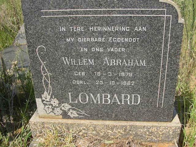 LOMBARD Willem Abraham 1879-1962