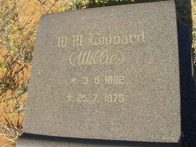 LEONARD W.M. 1882-1975
