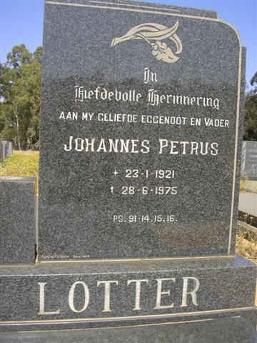 LOTTER Johannes Petrus 1921-1975