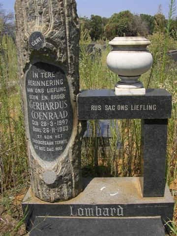 LOMBARD Gerhardus Coenraad 1947-1963