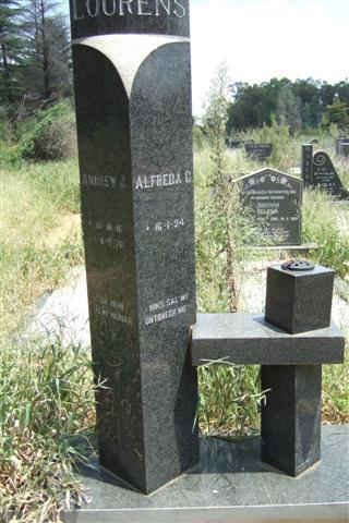 LOURENS Andrew J. 1916-1976 &amp; Alfreda C. 1924-