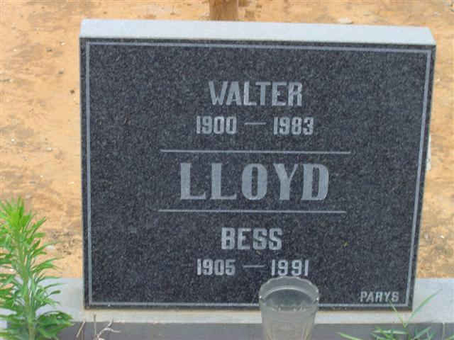 LLOYD Walter 1900-1983 &amp; Bess 1905-1991