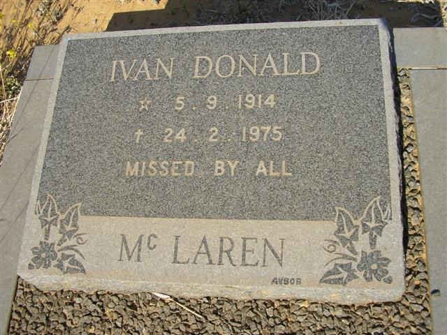 McLAREN Ivan Donald 1914-1975