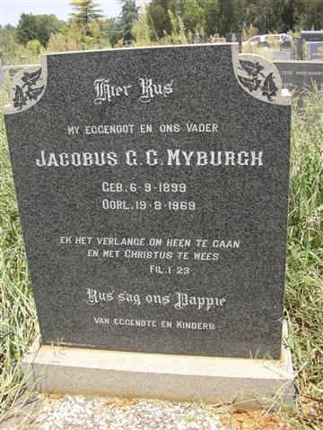 MYBURGH Jacobus G.C. 1899-1969