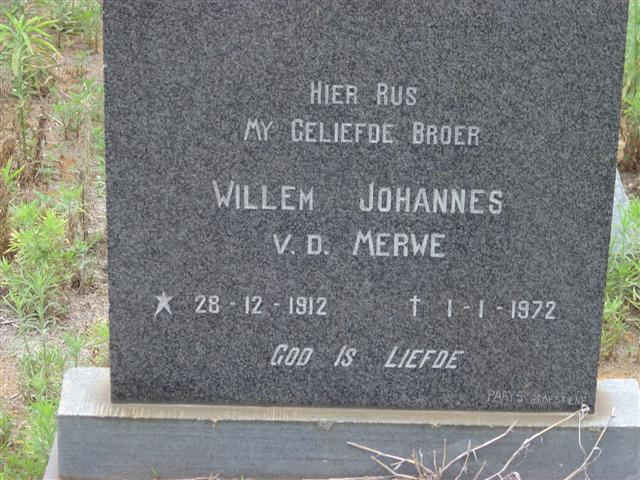 MERWE Willem Johannes, v.d. 1912-1972