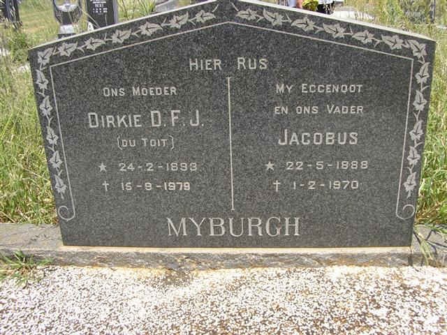 MYBURGH Jacobus 1888-1970 &amp; Dirkie D.J.F. DU TOIT 1893-1979