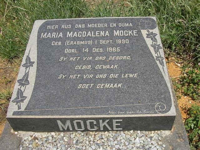 MOCKE Maria Magdalena nee ERASMUS 1890-1965