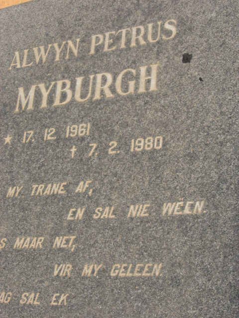 MYBURGH Alwyn Petrus 1961-1980