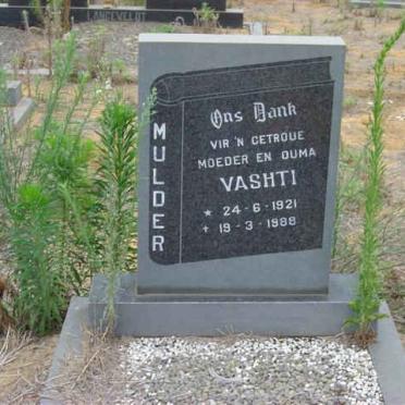 MULDER Vashti 1921-1988