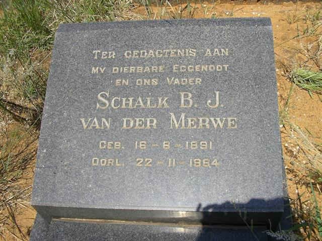 MERWE Schalk B.J., van der 1891-1984