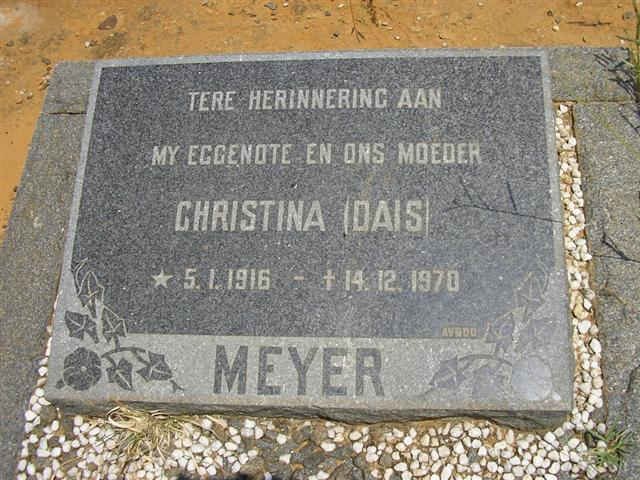 MEYER Christina 1916-1970