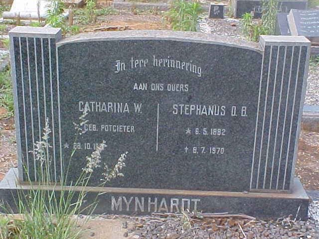 MYNHARDT Stephanus D.B. 1882-1970 &amp; Catharina W. POTGIETER 18??-