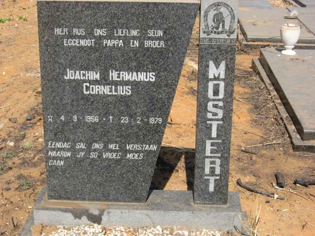 MOSTERT Joachim Hermanus Cornelius 1956-1979
