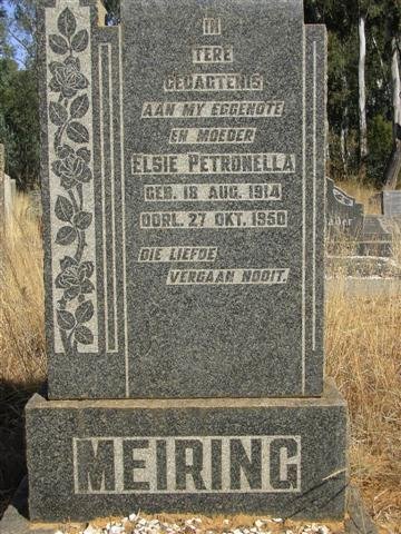 MEIRING Elsie Petronella 1914-1950