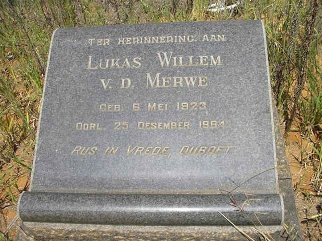 MERWE Lukas Willem, v.d. 1923-19?4