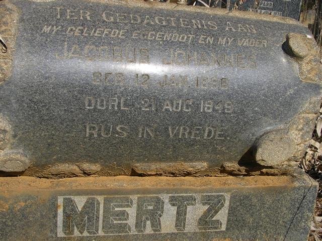 MERTZ Jacobus Johannes 1896-1949