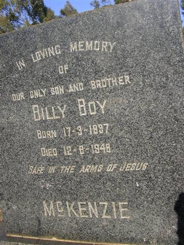 McKENZIE Billy Boy 1897-1948