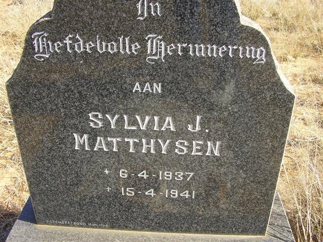 MATTHYSEN Sylvia J. 1937-1941