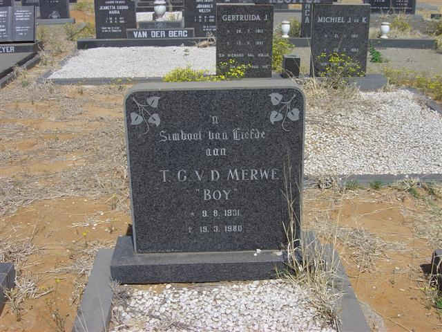 MERWE T.G., v.d. 1931-1980
