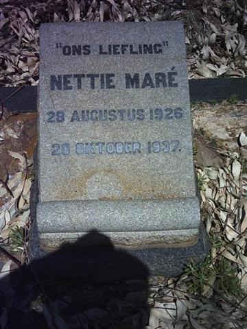 MARÉ Nettie 1926-1937