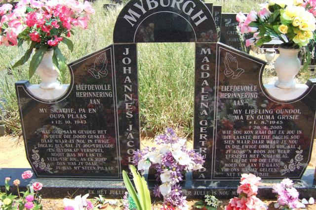 MYBURGH Johannes Jacobus 1943- &amp; Magdalena Gertruida 1945-2005