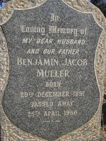 MULLER Benjamin Jacob 1891-1950