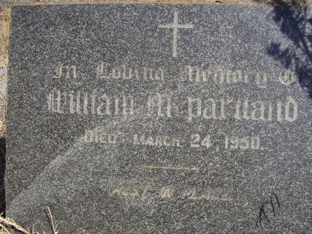 McPARTLAND William -1950