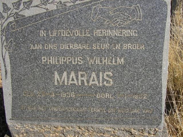 MARAIS Philippus Wilhelm 1936-1952