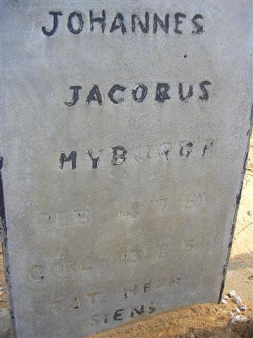 MYBURGH Johannes Jacobus 1953-1954