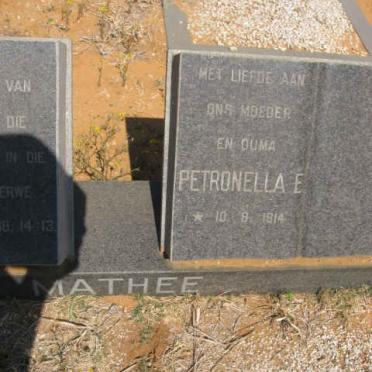 MATHEE Petronella E. 1914-